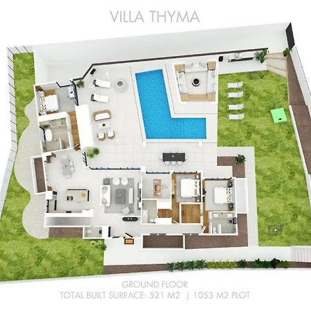 Vacation I Thyma, Brand-new Villa, Swimming-pool, Cinema And Bar, Minutes From The Marina And The